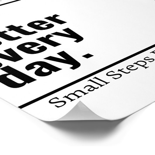 Motivierend 1% besser im Alltag Poster (Ecke)