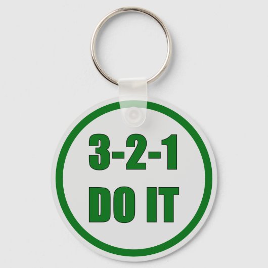 Motivierend-3-2-1-Do-it-Bold-Grün Schlüsselanhänger (Vorderseite)