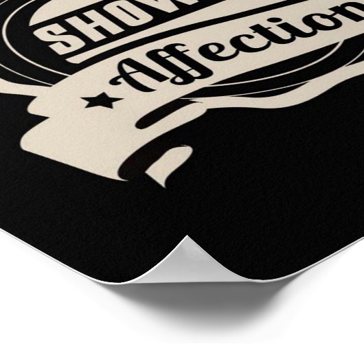 Motivierend Abzeichen in Schwarz und Weiß Poster (Ecke)