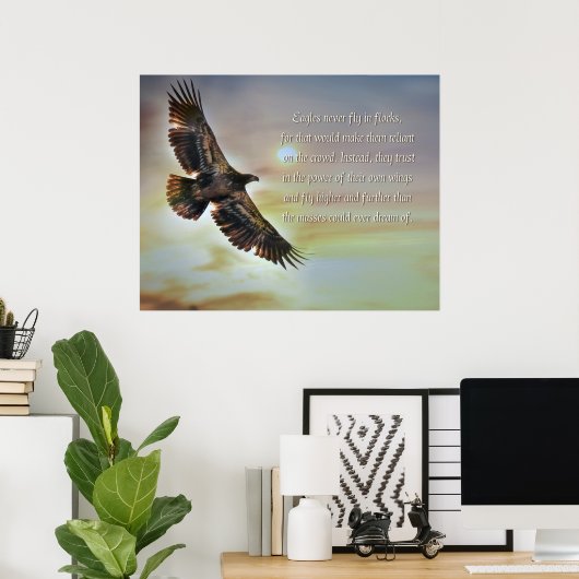 Motivierend Adler mit Inspiration Poster (Heimbüro)