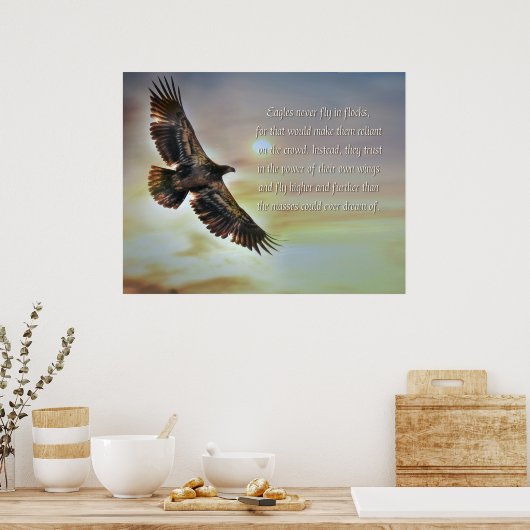 Motivierend Adler mit Inspiration Poster (Küche)