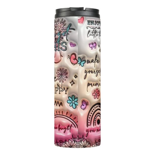 Motivierend Affirmations: Glossy Self Care Thermosbecher (Rückseite)