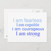 Motivierend Affirmationswörter Postkarte (Vorne/Hinten)