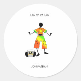 Motivierend, afrikanische Kunst Phantastische Feie Runder Aufkleber