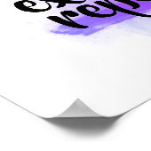 motivierend Anführungsinhalat lila wiederholen Poster (Ecke)