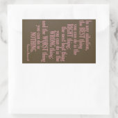 Motivierend Anführungsklammern Rechteckiger Aufkleber (Tasche)