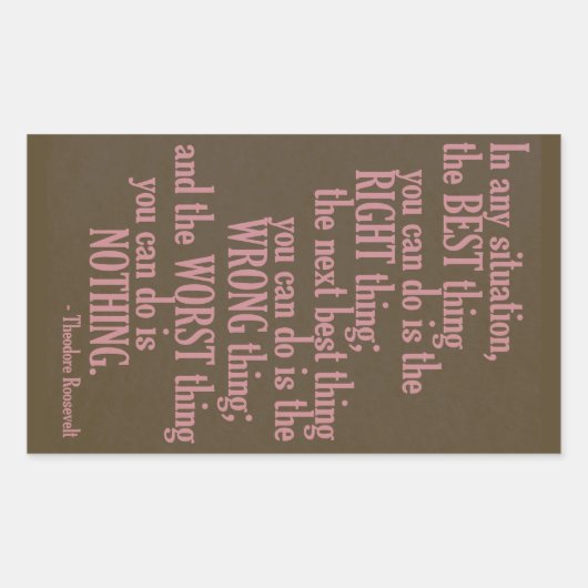 Motivierend Anführungsklammern Rechteckiger Aufkleber (Vorderseite)