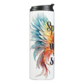 Motivierend Anführungszeichen für die inspirierend Thermosbecher (Nach links gedreht)