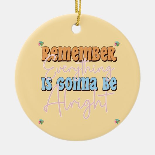 Motivierend Anführungszeichen für tägliche Inspira Keramik Ornament (Vorne)