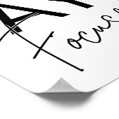 Motivierend Anführungszeichen in Schwarz und Weiß  Poster (Ecke)