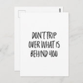 Motivierend Anführungszeichen mit Handschrift Postkarte (Vorne/Hinten)