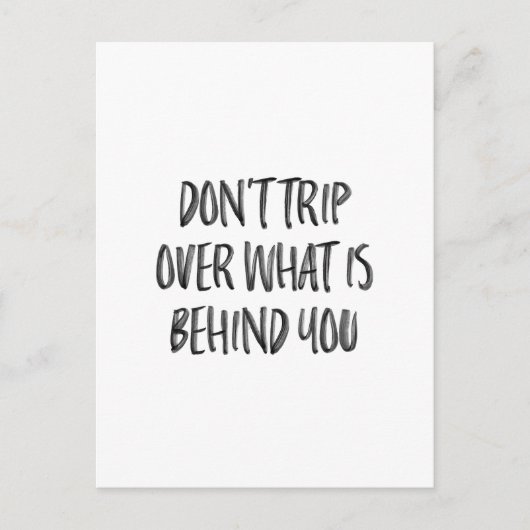 Motivierend Anführungszeichen mit Handschrift Postkarte (Vorderseite)