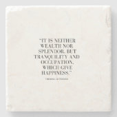 Motivierend Angebot an Wohlstand und Glück Steinuntersetzer (Vorderseite)