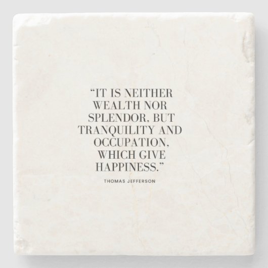 Motivierend Angebot an Wohlstand und Glück Steinuntersetzer (Vorderseite)