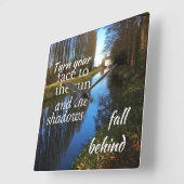 Motivierend Angebot: Drehen Sie Ihr Gesicht zur So Quadratische Wanduhr (Winkel)