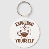 Motivierend Angebot für den Retro-Kaffee Schlüsselanhänger (Vorderseite)