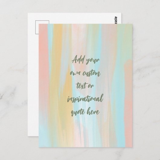 Motivierend Angebot für Pastell-Wasserfarben Postkarte (Vorne/Hinten)