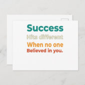 Motivierend Angebot für Retro Success Postkarte (Vorne/Hinten)