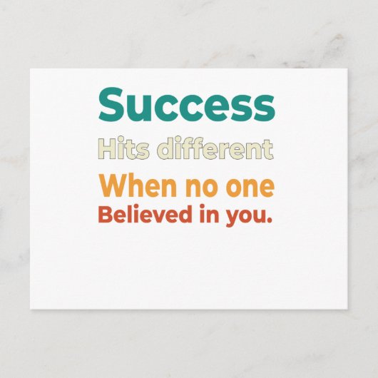 Motivierend Angebot für Retro Success Postkarte (Vorderseite)