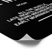 Motivierend Angebot für späte Nächte Poster (Ecke)