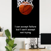 Motivierend Angebot für Sport Basketball drucken Poster (Heimbüro)