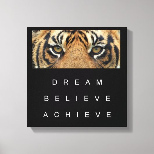 motivierend Angebot für Tigeraugen Leinwanddruck (Vorderseite)