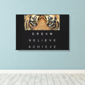motivierend Angebot für Tigeraugen Leinwanddruck (Insitu (Holzboden))