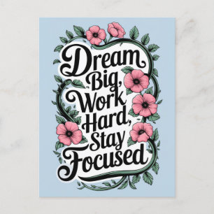 Motivierend Angebot und Blumendekorationen Postkarte