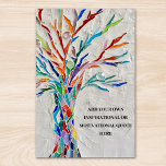 Motivierend Angebotsstruktur Poster<br><div class="desc">Dieses dekorative Poster verfügt über einen Mosaikbaum in Regenbogenfarben und Platz für Sie, um Ihr eigenes inspirierend Zitat hinzuzufügen. Verwenden Sie die Option Weitere anpassen, um die Textgröße, den Stil oder die Farbe zu ändern, wenn Sie möchten. Weil wir unsere eigenen Kunstwerke erstellen, werden Sie dieses exakte Bild von anderen...</div>