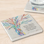 Motivierend Angebotsstruktur Steinuntersetzer<br><div class="desc">Dieser dekorative Untersetzer aus Stein besticht durch einen Mosaikbaum in Regenbogenfarben und ein inspirierend Zitat. Der Text ist anpassbar, sodass Sie das Angebot ersetzen können. Ändern Sie mithilfe des Entwurfstools die Textgröße, den Stil oder die Farbe. Sie werden dieses exakte Bild von anderen Designern nicht finden, während wir unser Kunstwerk...</div>