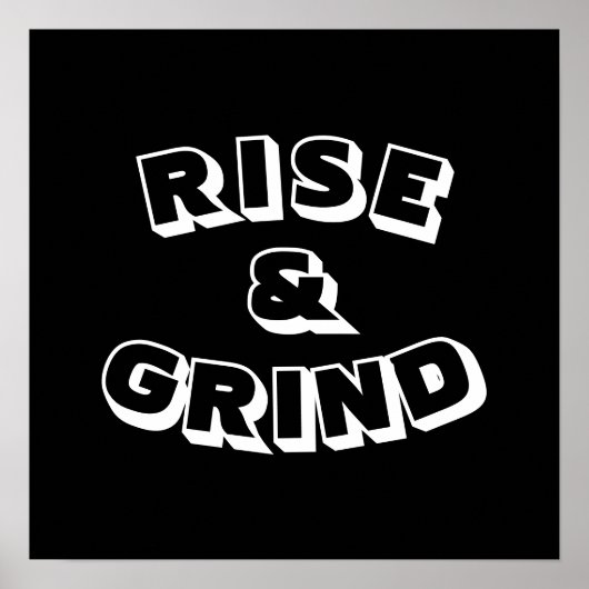 Motivierend Anstieg und Grind Poster (Vorne)