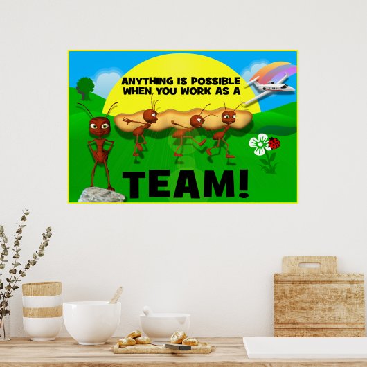 Motivierend Ants Teamwork Poster (Küche)