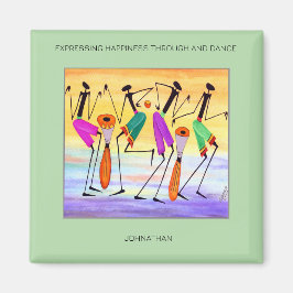 Motivierend, Aquarellfarben, die Glück ausdrücken Magnet