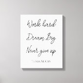 Motivierend Arbeitsplatz für den Black Success Quo Leinwanddruck (Vorderseite)