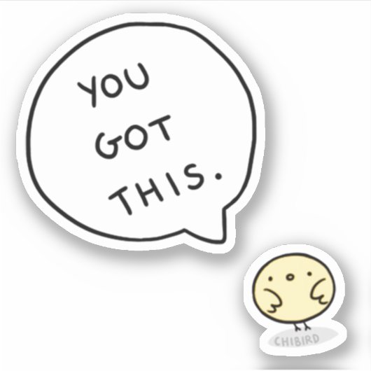 Motivierend Aufkleber (Vorderseite)