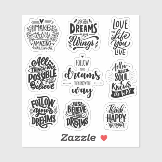 Motivierend Aufkleber (Blatt)