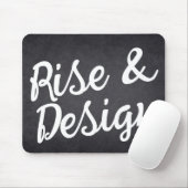 Motivierend "Aufstieg und Design" handgeschriebene Mousepad (Mit Mouse)