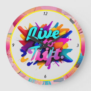 "Motivierend Aufzugsgrafik" Große Wanduhr