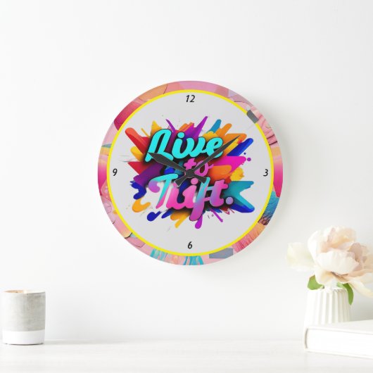 "Motivierend Aufzugsgrafik" Große Wanduhr (Zuhause)