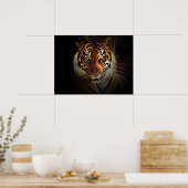 Motivierend Augen von Tiger in Shadow Poster druck (Küche)