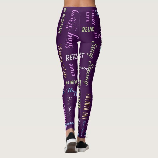 Motivierend AUSWAHL IHRES FARBYogas Leggings (Rückseite)