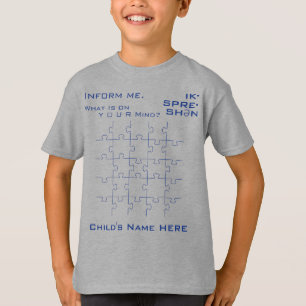 Motivierend Autismus-Bewusstsein, Blue-Jigsaw-Puzz T-Shirt