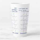 Motivierend Autismus, Blauer Puzzle Milchtasse (Vorderseite)