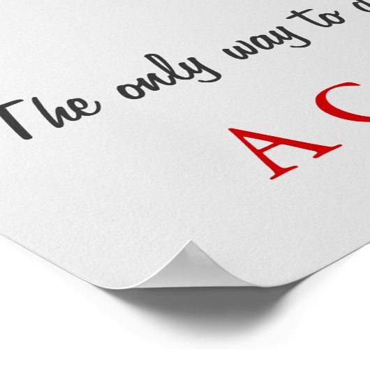 Motivierend Baseball erreichen Poster (Ecke)