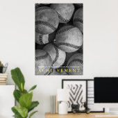 Motivierend Baseball erreichen Poster (Heimbüro)