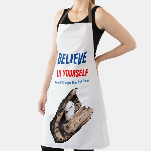 Motivierend Baseball glaubt an Ihr Selbstangebot Schürze (InSitu)