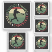 Motivierend Baseball-Teamwerte Aufkleber (Vorderseite)