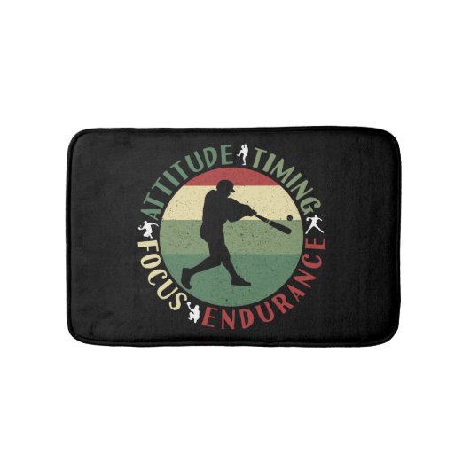 Motivierend Baseball-Teamwerte Badematte (Vorderseite)