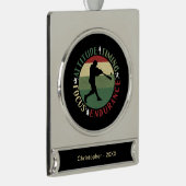 Motivierend Baseball-Teamwerte Banner-Ornament Silber (Rechts)