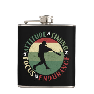 Motivierend Baseball-Teamwerte Flachmann